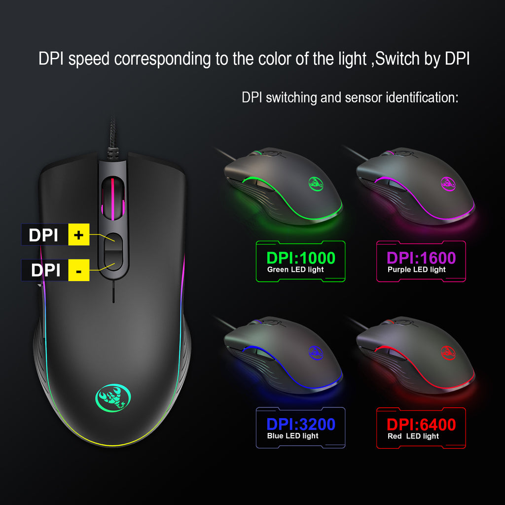 A867 gaming mouse RGB lighting detail