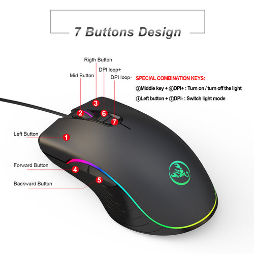 A867 gaming mouse side buttons