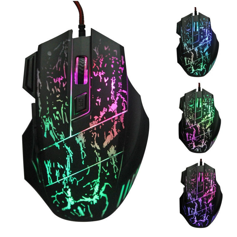 Transparent light-up USB mouse
