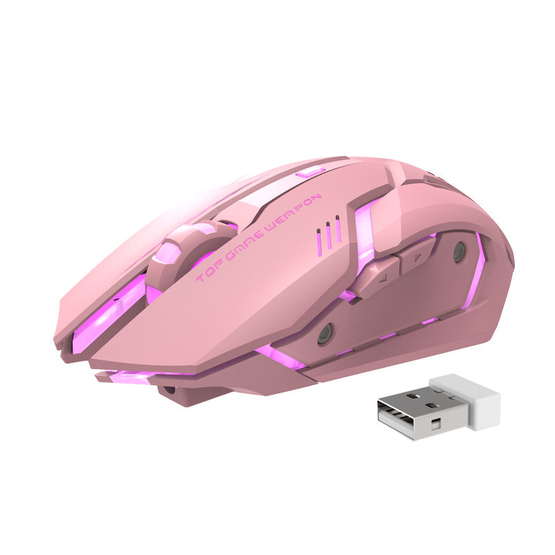 Silent wireless mouse top view