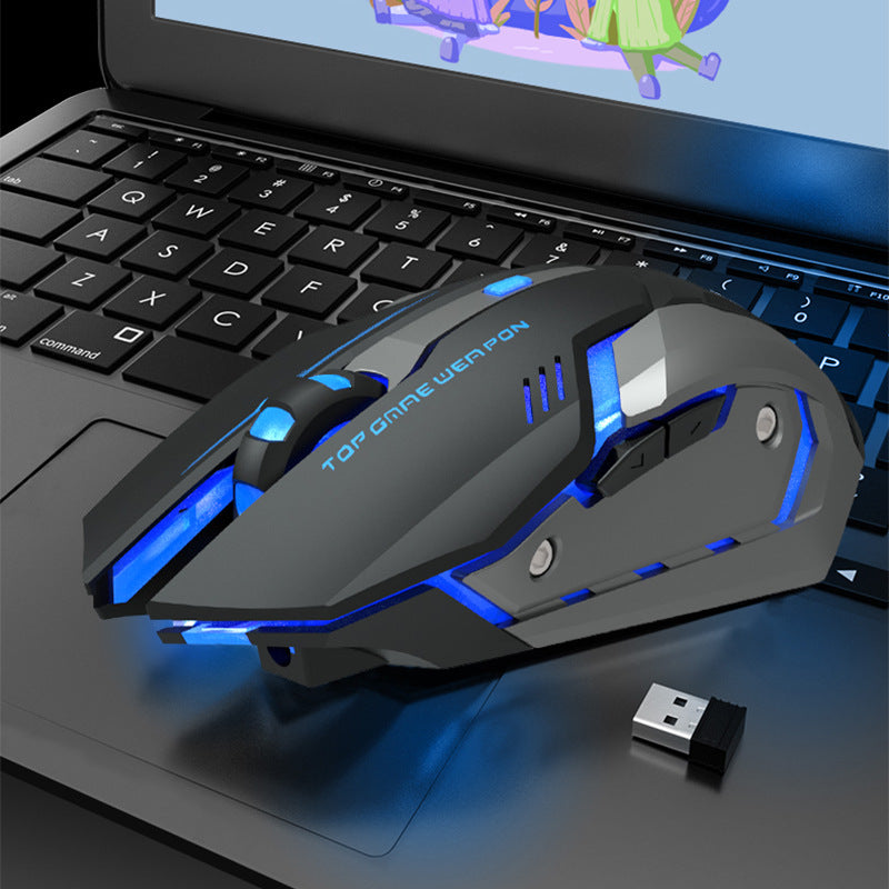 Silent wireless mouse with USB receiver