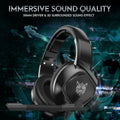 RGB gaming headset with boom microphone