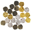 Gold, silver and bronze pirate doubloon coins from the 60 piece Palace Treasure Hoard set