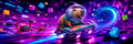 Glitch Capybara Brainrot XL Gaming Desk Mat – 31.5 × 11.8 in - product view 1