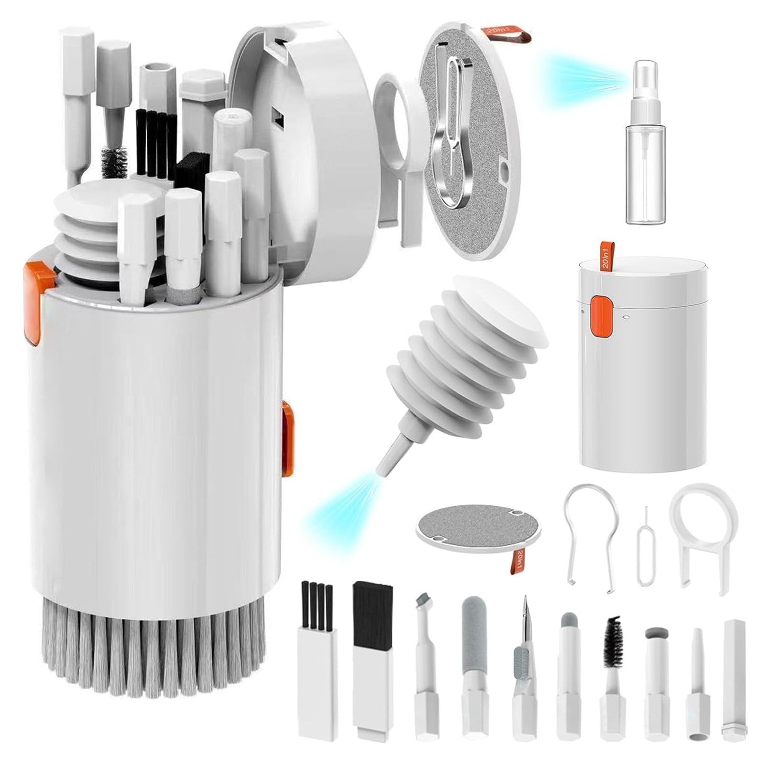 20-in-1 Electronics & Gaming Gear Cleaning Kit – White - product view 1