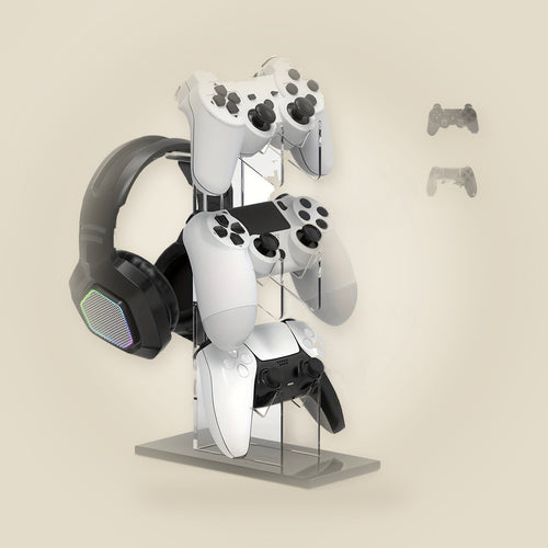 Clear Acrylic 3-Tier Controller and Headset Stand