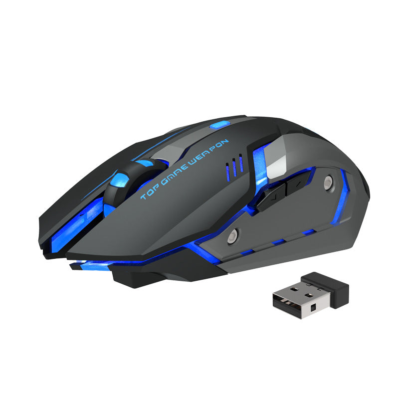 Silent wireless mouse on a desk