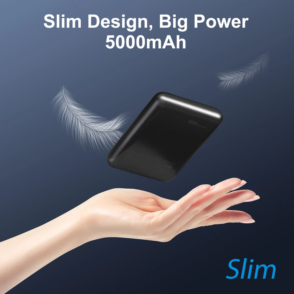 MagLock Mini 5000mAh Magnetic Wireless Power Bank - product view 3
